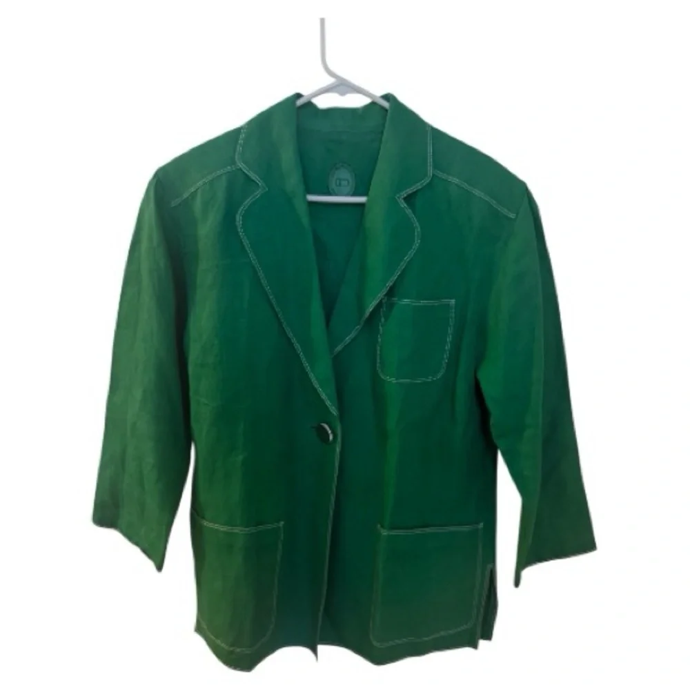 Vintage Christian Dior Lightweight Green Blazer